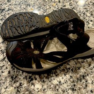 Women Keen Black Strap Water Sandals 9.5